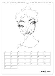 Blind Drawings - blind gefertigte Zeichnungen von Künstlerin J. Sophia Sanner (Wandkalender 2024 DIN A3 hoch), CALVENDO Monatskalender - Abbildung 6