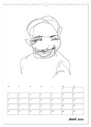 Blind Drawings - blind gefertigte Zeichnungen von Künstlerin J. Sophia Sanner (Wandkalender 2024 DIN A3 hoch), CALVENDO Monatskalender - Abbildung 8