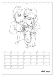 Blind Drawings - blind gefertigte Zeichnungen von Künstlerin J. Sophia Sanner (Wandkalender 2024 DIN A3 hoch), CALVENDO Monatskalender - Abbildung 9