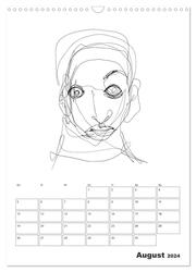 Blind Drawings - blind gefertigte Zeichnungen von Künstlerin J. Sophia Sanner (Wandkalender 2024 DIN A3 hoch), CALVENDO Monatskalender - Abbildung 10