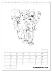 Blind Drawings - blind gefertigte Zeichnungen von Künstlerin J. Sophia Sanner (Wandkalender 2024 DIN A3 hoch), CALVENDO Monatskalender - Abbildung 14