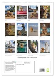 Travelling Teddy Kuba Edition 2024 (hochwertiger Premium Wandkalender 2024 DIN A2 hoch), Kunstdruck in Hochglanz - Abbildung 1