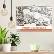 Passion Motorradfahren - Skizzen von der Freiheit auf dem Motorrad (Wandkalender 2024 DIN A4 quer), CALVENDO Monatskalender - Abbildung 2