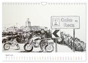 Passion Motorradfahren - Skizzen von der Freiheit auf dem Motorrad (Wandkalender 2024 DIN A4 quer), CALVENDO Monatskalender - Abbildung 6