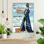 China Girls - Burlesque Sketches (Wandkalender 2024 DIN A2 hoch), CALVENDO Monatskalender - Abbildung 2