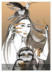 China Girls - Burlesque Sketches (Wandkalender 2024 DIN A2 hoch), CALVENDO Monatskalender - Abbildung 5