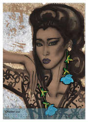 China Girls - Burlesque Sketches (Wandkalender 2024 DIN A2 hoch), CALVENDO Monatskalender - Abbildung 12