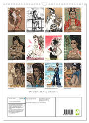 China Girls - Burlesque Sketches (Wandkalender 2024 DIN A3 hoch), CALVENDO Monatskalender - Abbildung 1