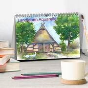 Landleben Aquarelle (Tischkalender 2024 DIN A5 quer), CALVENDO Monatskalender - Abbildung 2