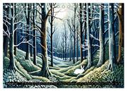 Abstrakter Wald - Jahreszeiten in bunten Linolschnitten (Tischkalender 2024 DIN A5 quer), CALVENDO Monatskalender - Illustrationen 4