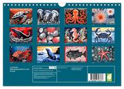 Linolwelt - Meeresbewohner und Kunst (Wandkalender 2024 DIN A4 quer), CALVENDO Monatskalender - Illustrationen 1