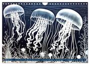 Linolwelt - Meeresbewohner und Kunst (Wandkalender 2024 DIN A4 quer), CALVENDO Monatskalender - Illustrationen 4