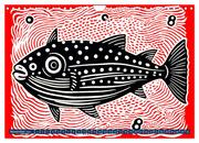 Linolwelt - Meeresbewohner und Kunst (Wandkalender 2024 DIN A4 quer), CALVENDO Monatskalender - Illustrationen 13