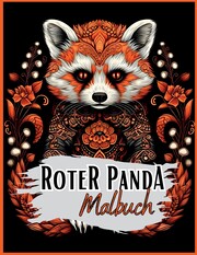 Schwarzes Malbuch „Roter Panda“. - Cover