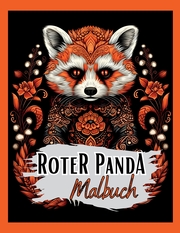 Schwarzes Malbuch „Roter Panda“.
