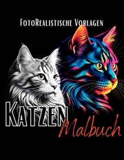 Katzen Malbuch „Fotorealistisch“. - Cover
