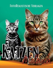 Malbuch Katze „Fotorealistisch“. - Cover