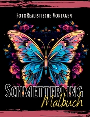 Schmetterling Malbuch „Fotorealistisch“. - Cover