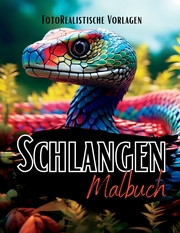 Schlangen Malbuch „Fotorealistisch“. - Cover