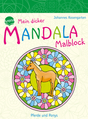 Mein dicker Mandala Malblock: Pferde und Ponys - Cover