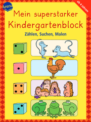 Mein superstarker Kindergartenblock. Zählen, Suchen, Malen - Cover
