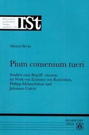 Pium consensum tueri - Cover