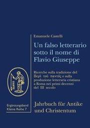 Un falso letterario sotto il nome di Flavio Giuseppe - Cover