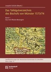 Das Tafelgutverzeichniss des Bischofs von Münster 1573/74 - Cover