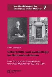 Geburtshilfe und Gynäkologie im Nationalsozialismus - Cover