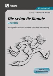 Die schnelle Stunde: Deutsch - Cover