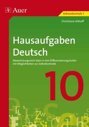 Hausaufgaben Deutsch Klasse 10 - Cover