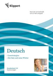 Deutsch - Lesestrategien/Der Satz und seine Wörter - Cover
