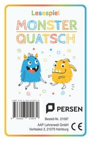 Lesespiel Monster-Quatsch - Cover