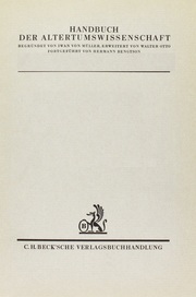 Die nachklassische Periode der griechischen Literatur Bd. 1: Von 320 v. Chr. bis 100 n. Chr. - Cover