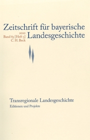Zeitschrift für bayerische Landesgeschichte Band 83 Heft 3/2020 - Cover