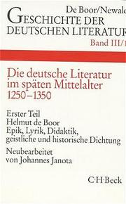 Die deutsche Literatur im späten Mittelalter 1250-1350