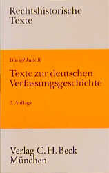 Texte zur deutschen Verfassungsgeschichte - Cover