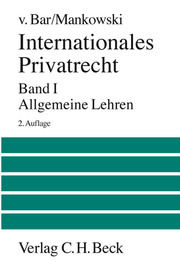Internationales Privatrecht Bd. 1: Allgemeine Lehren - Cover