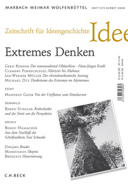 Zeitschrift für Ideengeschichte Heft II/3 Herbst 2008: Extremes Denken - Cover