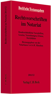 Rechtsvorschriften im Notariat - Cover