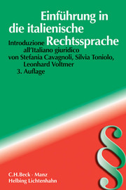 Einführung in die italienische Rechtssprache - Cover