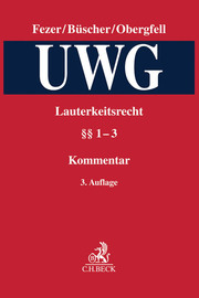 Lauterkeitsrecht, Kommentar zum Gesetz gegen den unlauteren Wettbewerb (UWG) Band 1 - Cover