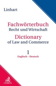 Fachwörterbuch Recht und Wirtschaft Band 1: Englisch - Deutsch - Cover