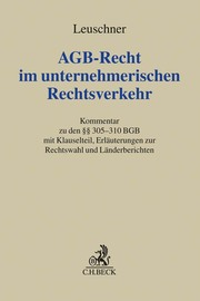 AGB-Recht im unternehmerischen Rechtsverkehr - Cover