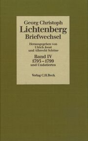 Lichtenberg Briefwechsel Bd. 4: 1793-1799 - Cover