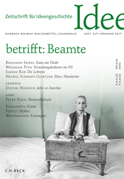 Zeitschrift für Ideengeschichte Heft XI/1 Frühjahr 2017 - Cover