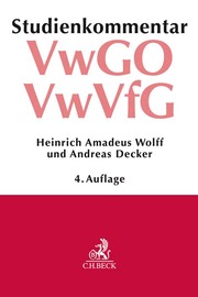 Verwaltungsgerichtsordnung (VwGO/Verwaltungsverfahrensgesetz (VwVfG) - Cover