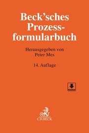 Beck'sches Prozessformularbuch - Cover