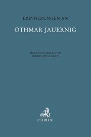 Erinnerungen an Othmar Jauernig - Cover