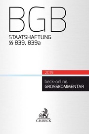 Staatshaftung §§ 839,839a BGB - Cover